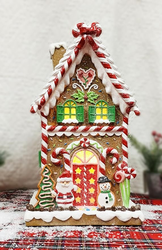 MOMENTS IN TIME 16.6" H Polyresin LED & Musical Gingerbread House Operated by 3AA Battery (not In... | Amazon (US)