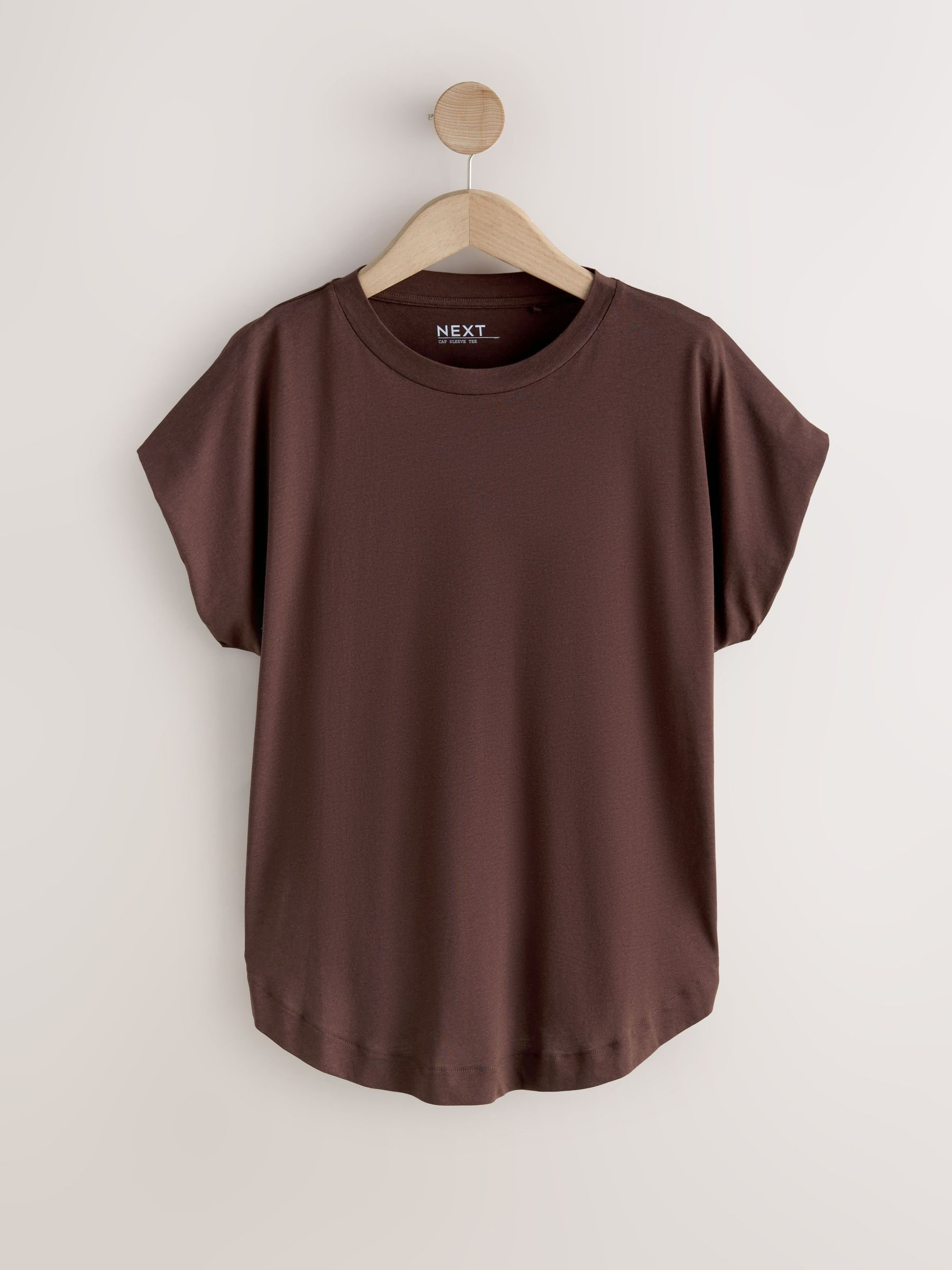 next Chocolate Brown Cap Sleeve TENCEL Modal Blend T-Shirt | Next US
