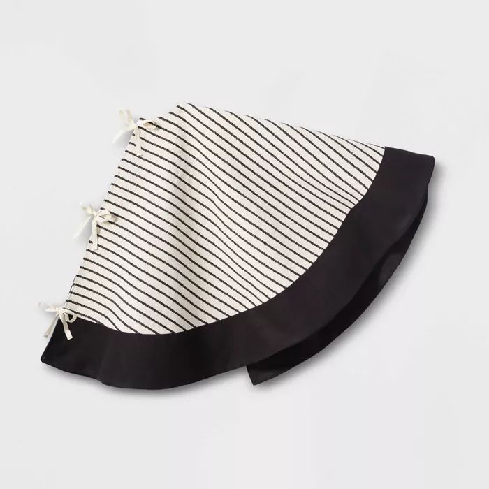 48'' Black Stripe with Black Trim Tree Skirt - Wondershop™ | Target
