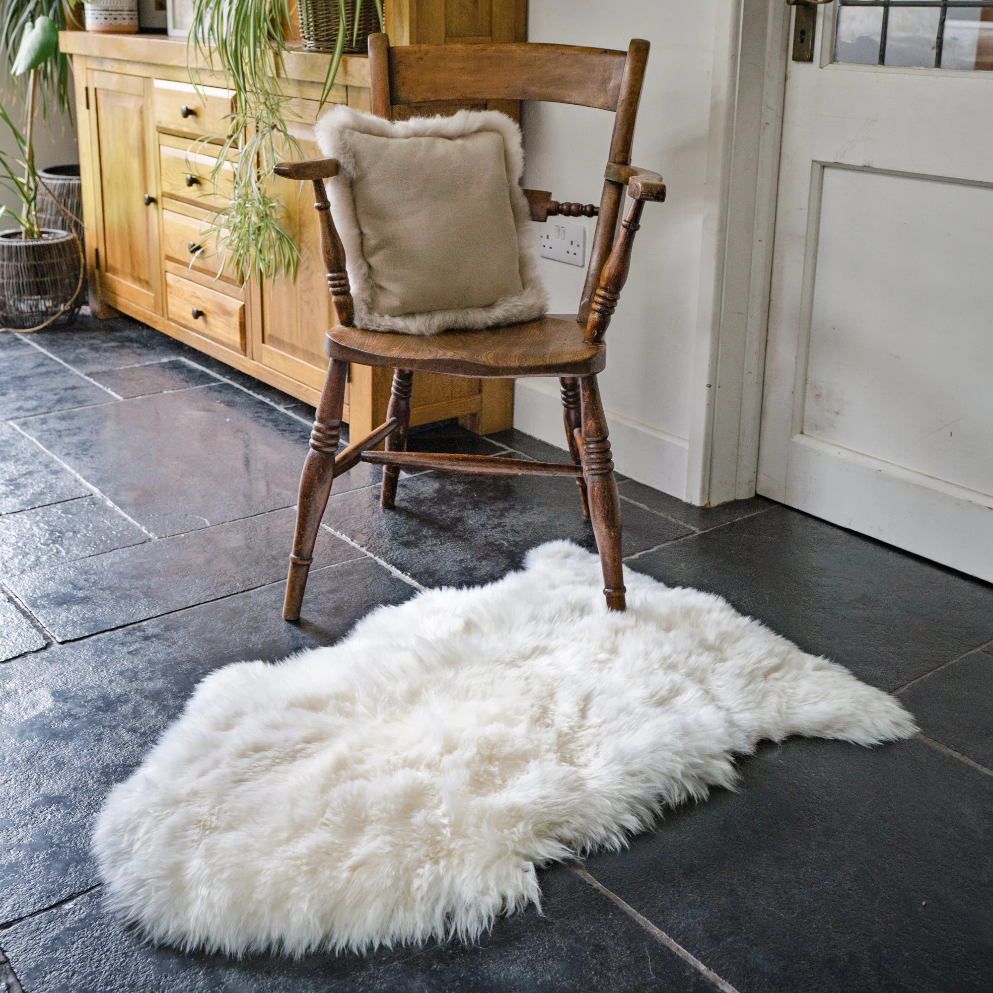 Natural Genuine Large Sheepskin Rug | Wayfair UK