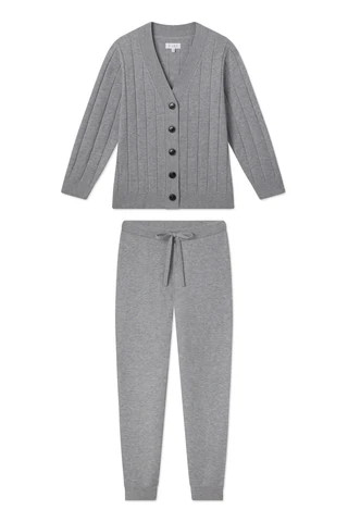 Vesper Jogger Set in Gainsboro Gray | Lake Pajamas