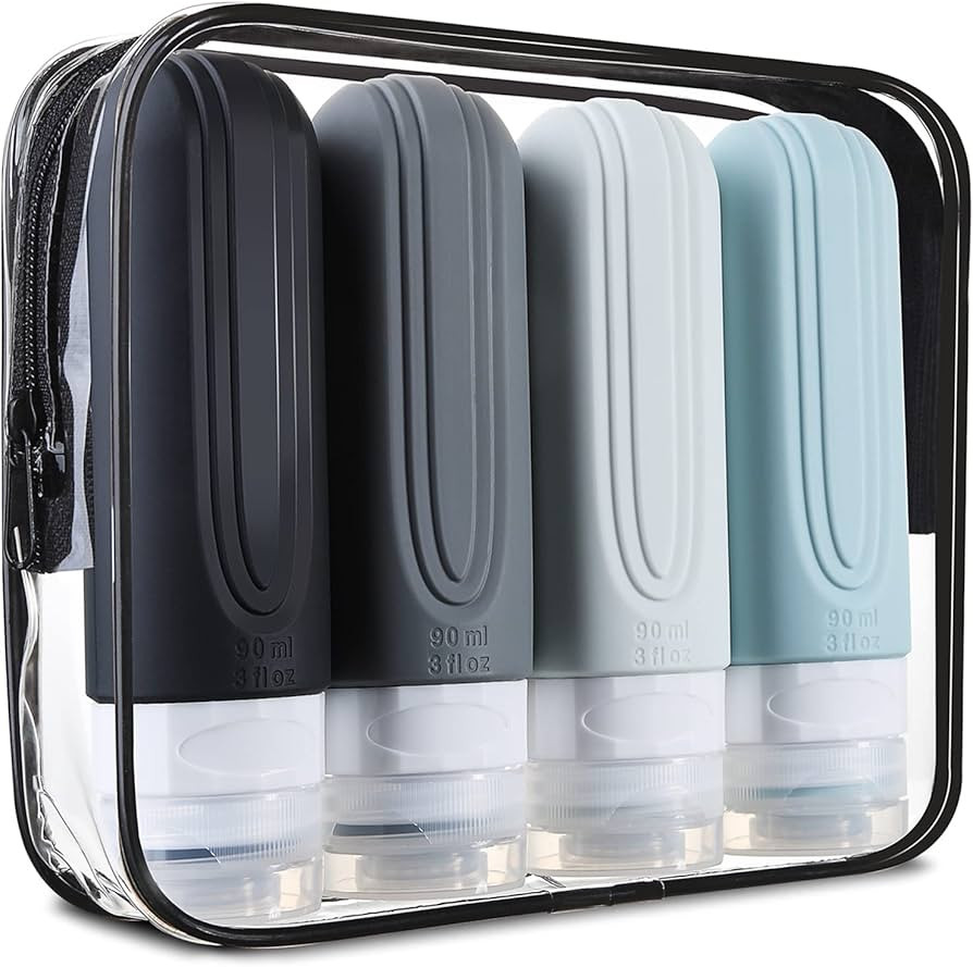 Mrsdry Travel Bottles for Toiletries, Tsa Approved 3oz Travel Size Containers BPA Free Leak Proof... | Amazon (US)