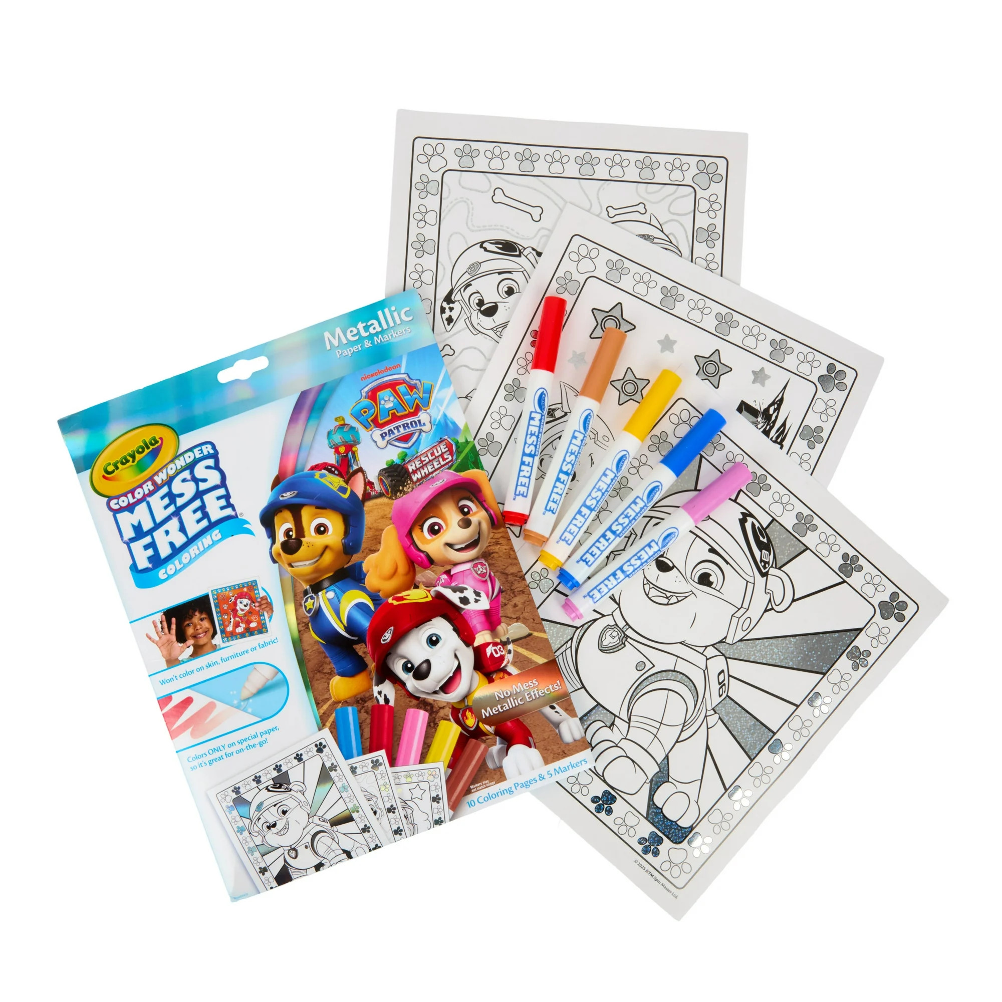 Crayola PAW Patrol Color Wonder Metallic Mess Free Coloring Set, 10 Pgs, Stocking Stuffers, Trave... | Walmart (US)