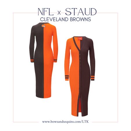 Staud x NFL: Cleveland Browns Colorblocked Sweater Dress

So cute for football game day! 🏈

#LTKSeasonal