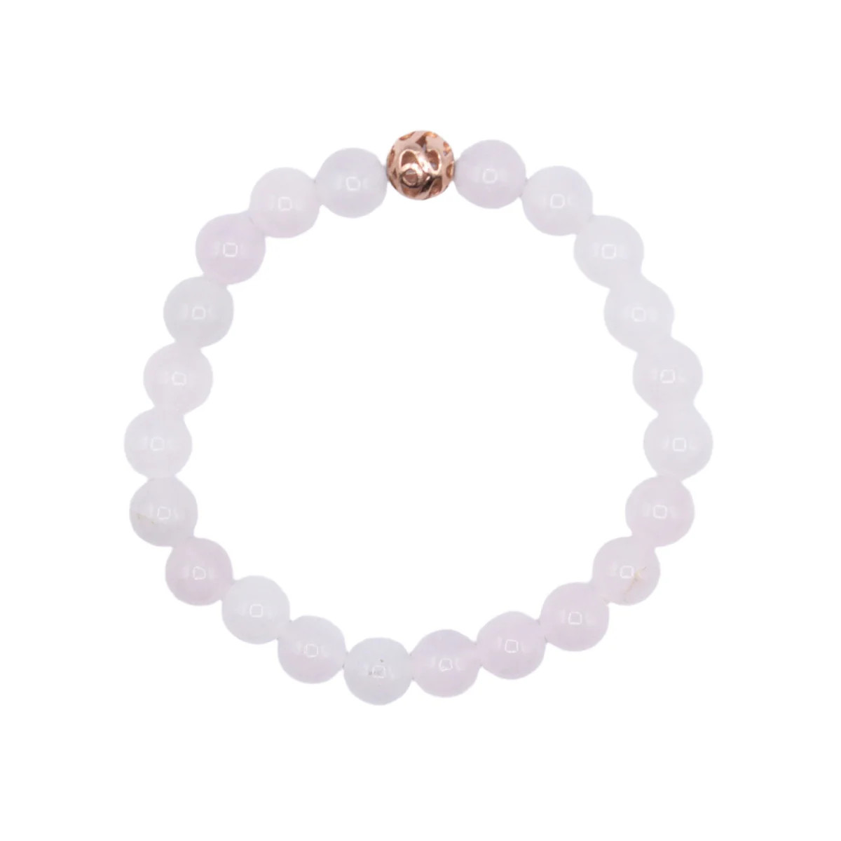 8mm Rose Quartz Beaded Bracelet | Sparkl