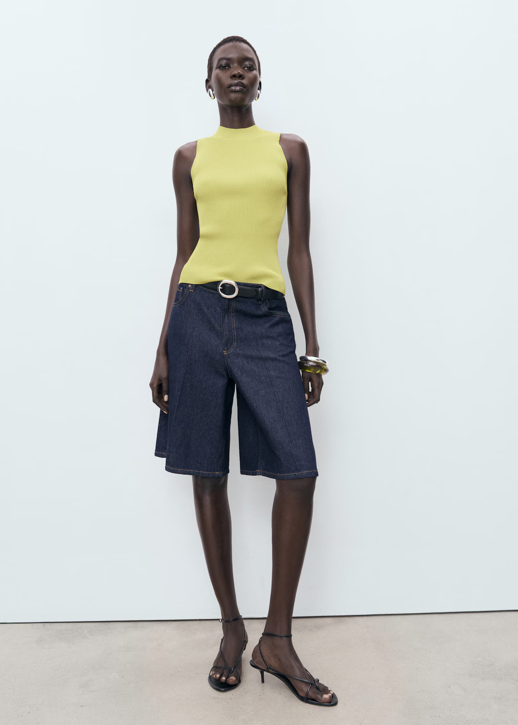 Ribbed knit top lime - Woman - L - MANGO | Mango (US/MX/AU)