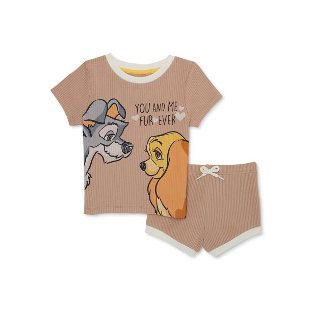 Disney Toddler Girl Character Top and Shorts Set, 2-Piece, Sizes 18 Months-2T - Walmart.com | Walmart (US)