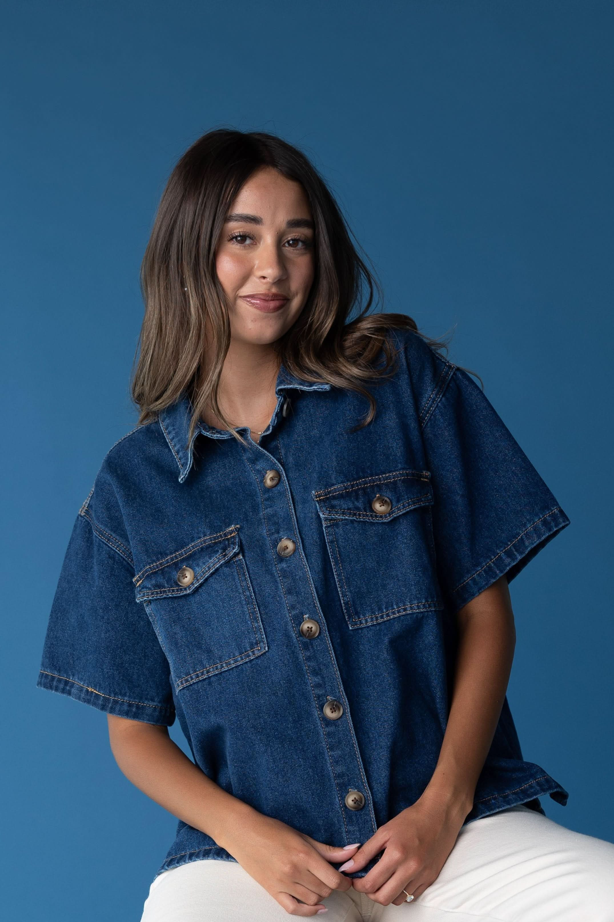 Josie Denim Blouse | Called To Surf