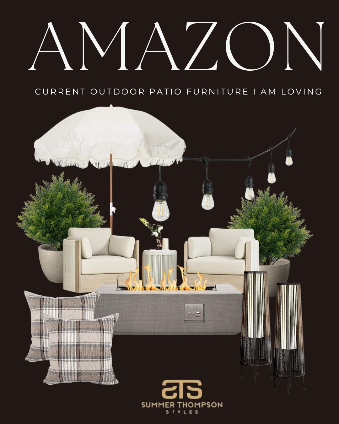 Cozy nights and patio lights—this Amazon outdoor setup has me dreaming of backyard hangs and golden hour vibes. From comfy seating to ambient lighting and that gorgeous fire pit, everything you need for the perfect patio moment is linked!

#AmazonHome
#OutdoorLiving
#PatioInspo
#BackyardVibes
#OutdoorFurniture
#AmazonFinds
#CozyPatio
#NeutralOutdoorDecor
#PatioStyle
#SummerPatioSetup

#LTKU #LTKHome #LTKStyleTip