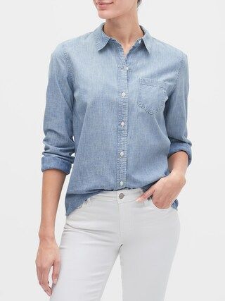 Long Sleeve Shirt in Chambray | Gap Factory