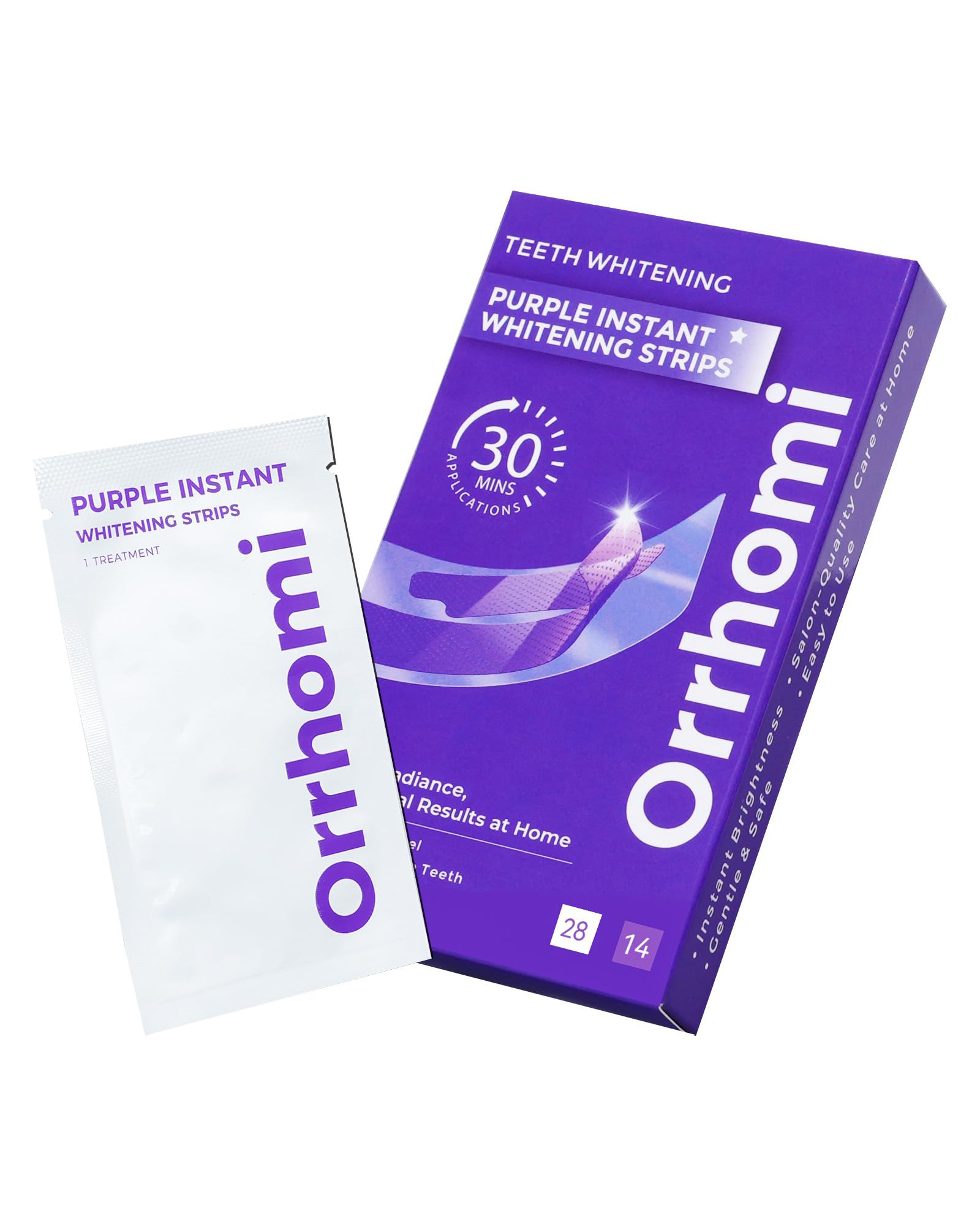 Teeth Whitening Strips 14 Treatments, Enamel Safe for Sensitive Tooth, Whitens Teeth, Purple Whit... | Amazon (US)
