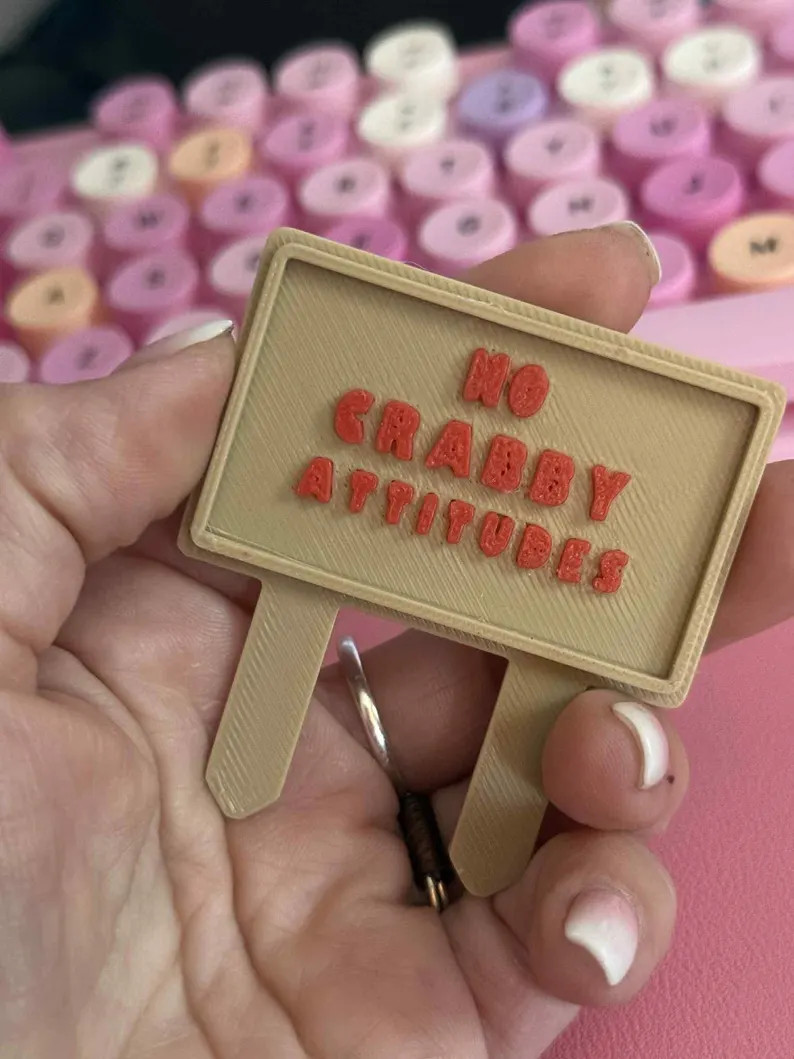 No Crabby Attitudes Sign - Etsy | Etsy (US)