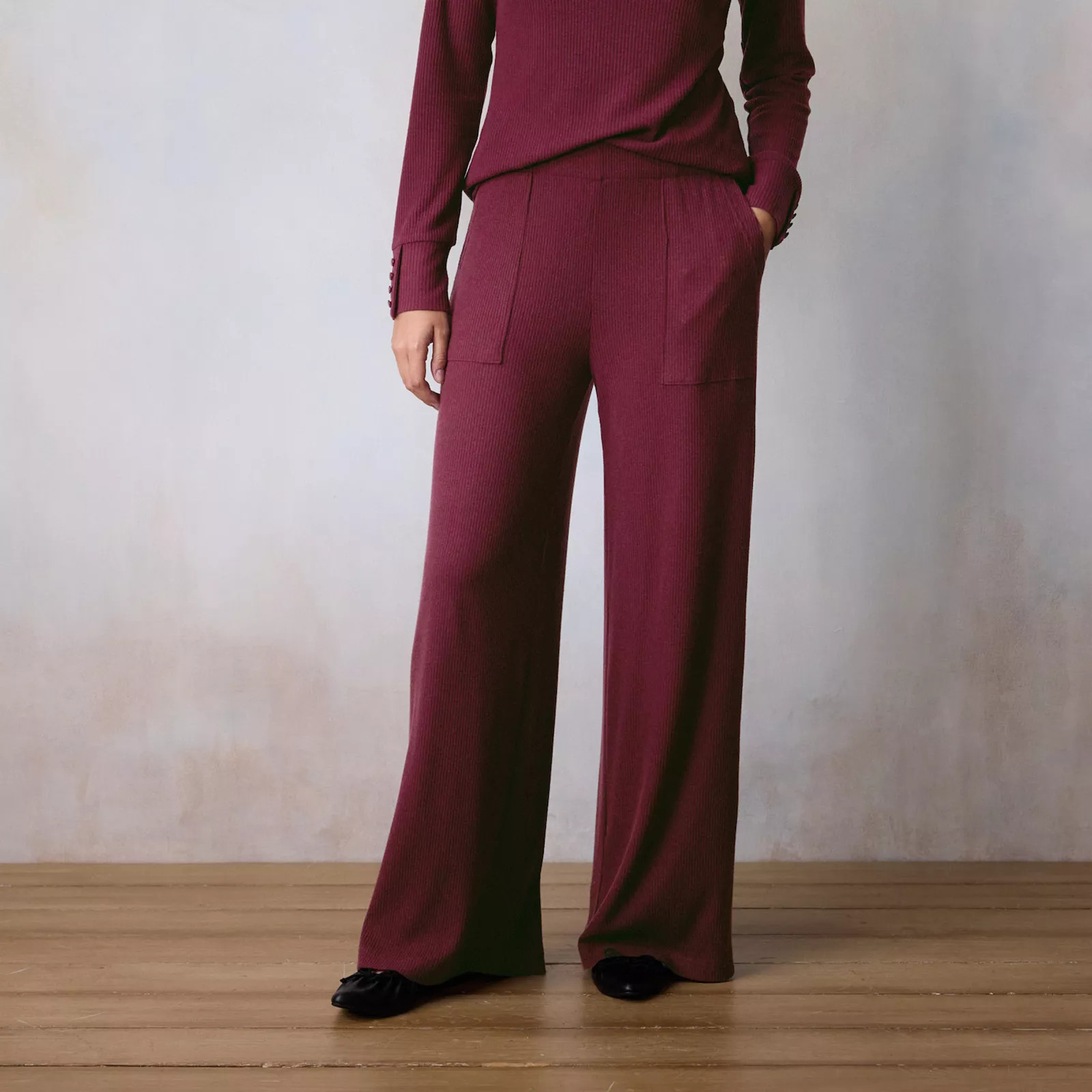 Women's LC Lauren Conrad Super High Rise Wide Leg Cozy Pants | Kohl's