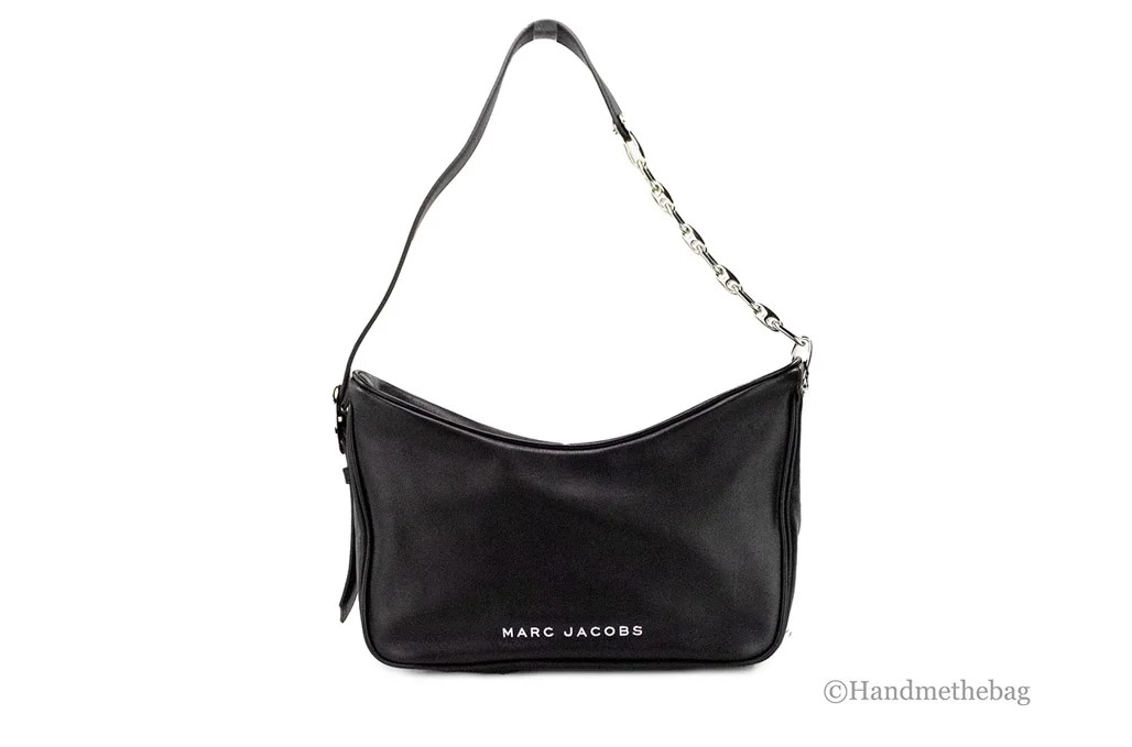 Marc Jacobs Tempo Small Black Smooth Leather Hobo Convertible Shoulder Bag Purse | Walmart (US)