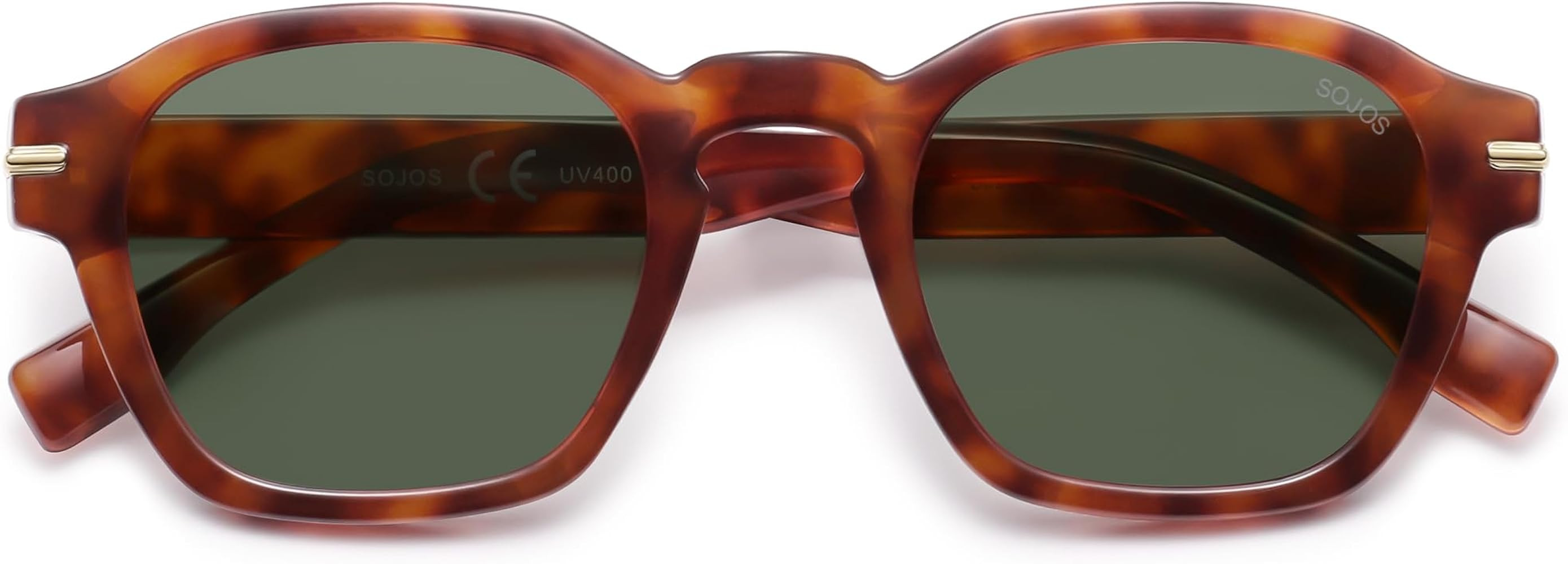 SOJOS Vintage Retro Square Polarized Sunglasses Men Standard Fit Trendy Womens Sun Glasses SJ2382 | Amazon (US)