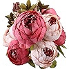 Duovlo Springs Flowers Artificial Silk Peony Bouquets Wedding Home Decoration,Pack of 1 (Spring H... | Amazon (US)