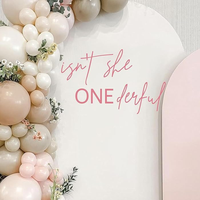 CANTLY Isn't She Onederful Decal - Baby 1st Birthday Party Decoration Supplies, First Birthday Pa... | Amazon (US)