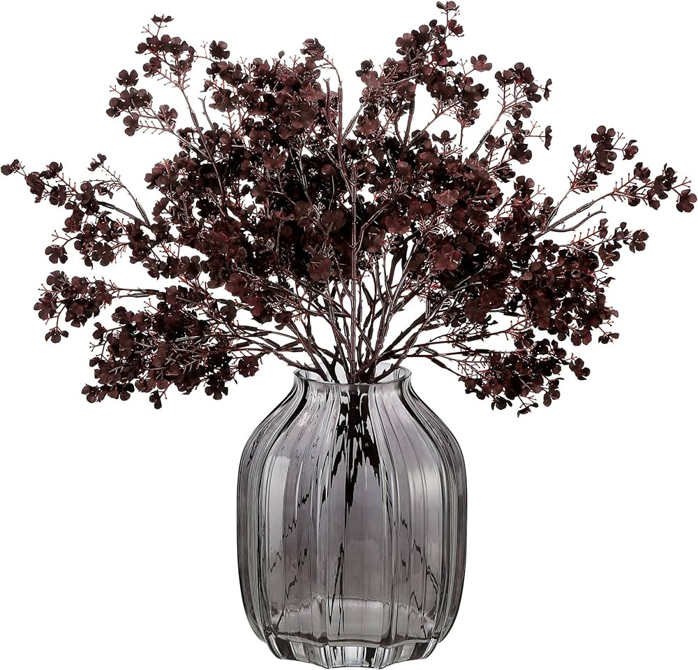 JAKY-Global Silk Babys Breath Artificial Flowers Bulk Blackish Red 6pcs Faux Fall Flowers for Vas... | Amazon (US)