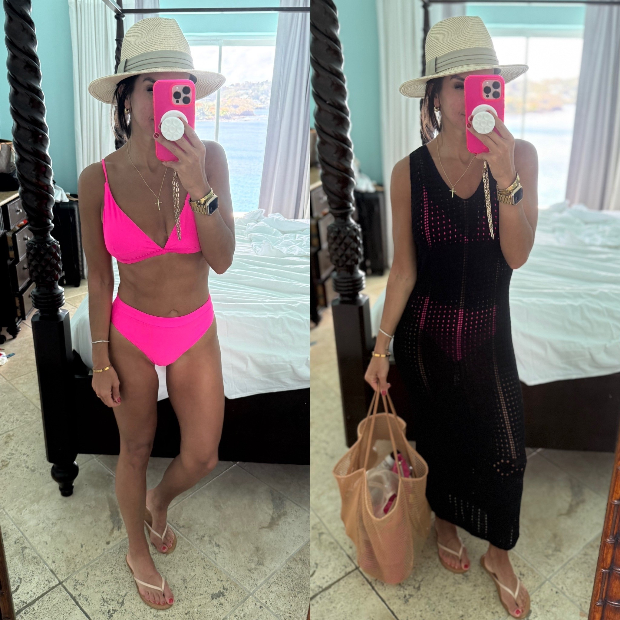 Size medium in suit and cover up 

#LTKSwim #LTKSeasonal