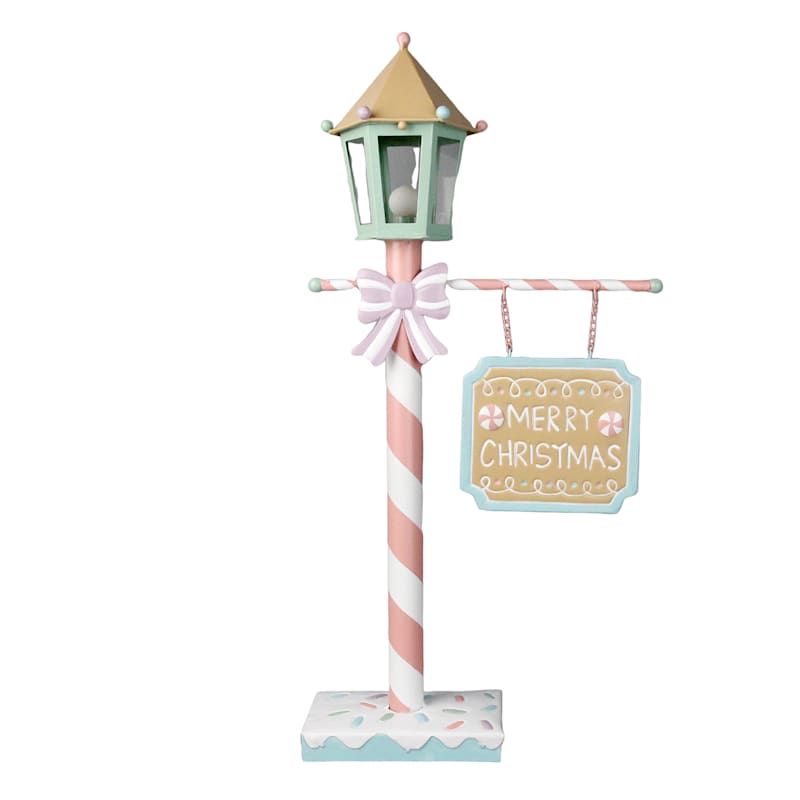 Mrs. Claus' Bakery LED Merry Christmas Lamp Post, 20" | At Home