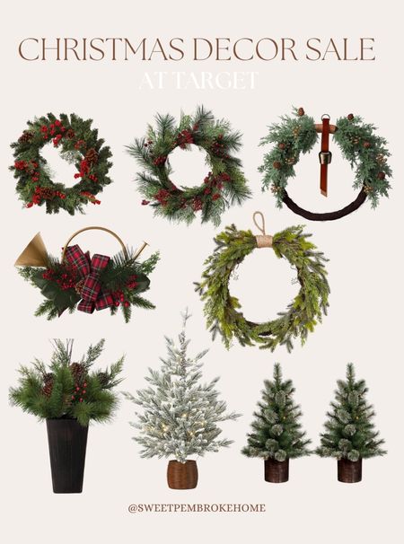 Christmas wreath and tree sale at Target! Deck your home! #christmastree #wreaths #targethome #targetstyle #tabletree 

#LTKHoliday #LTKSeasonal #LTKsalealert