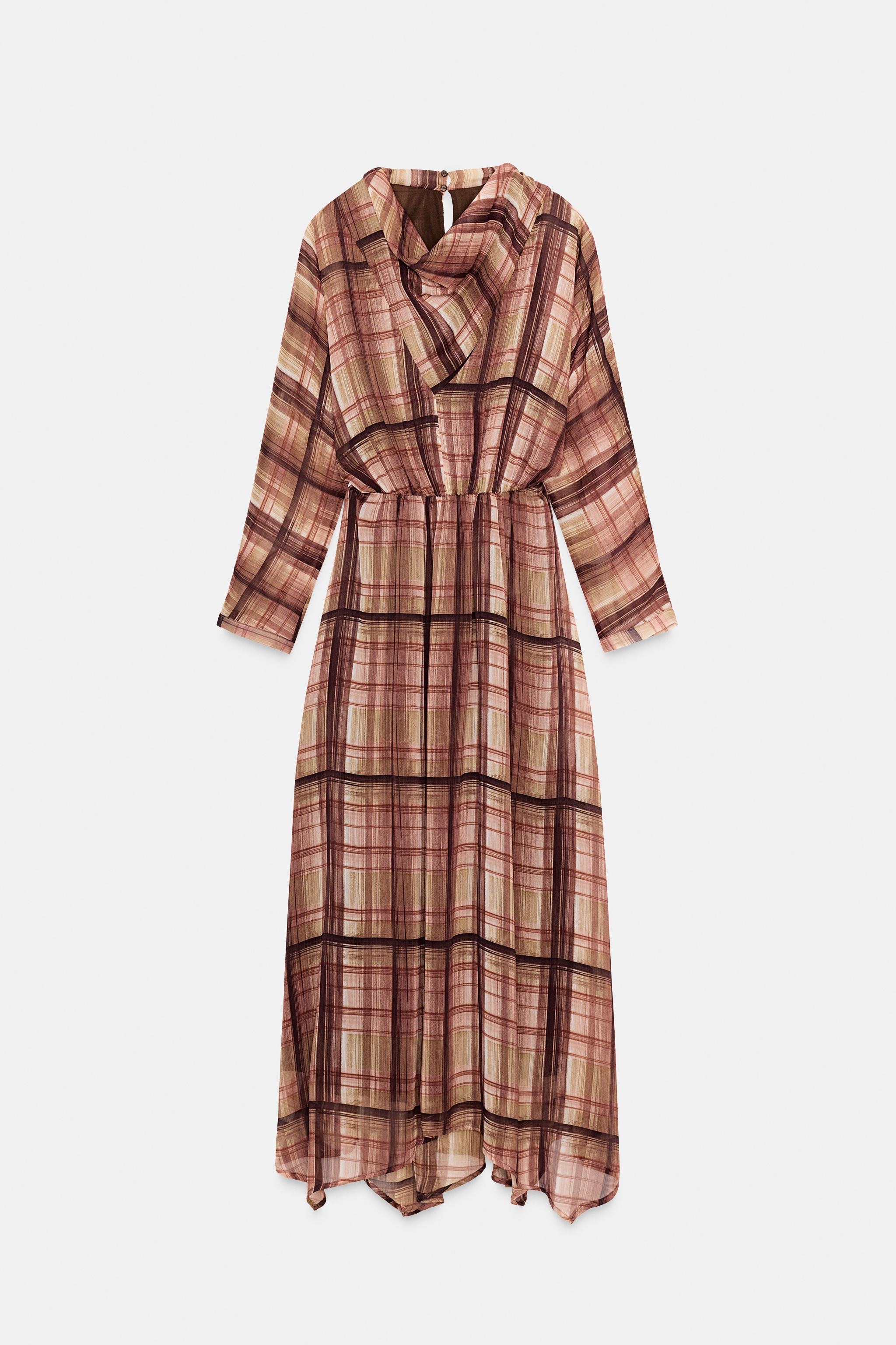 PLAID MIDI DRESS | Zara US