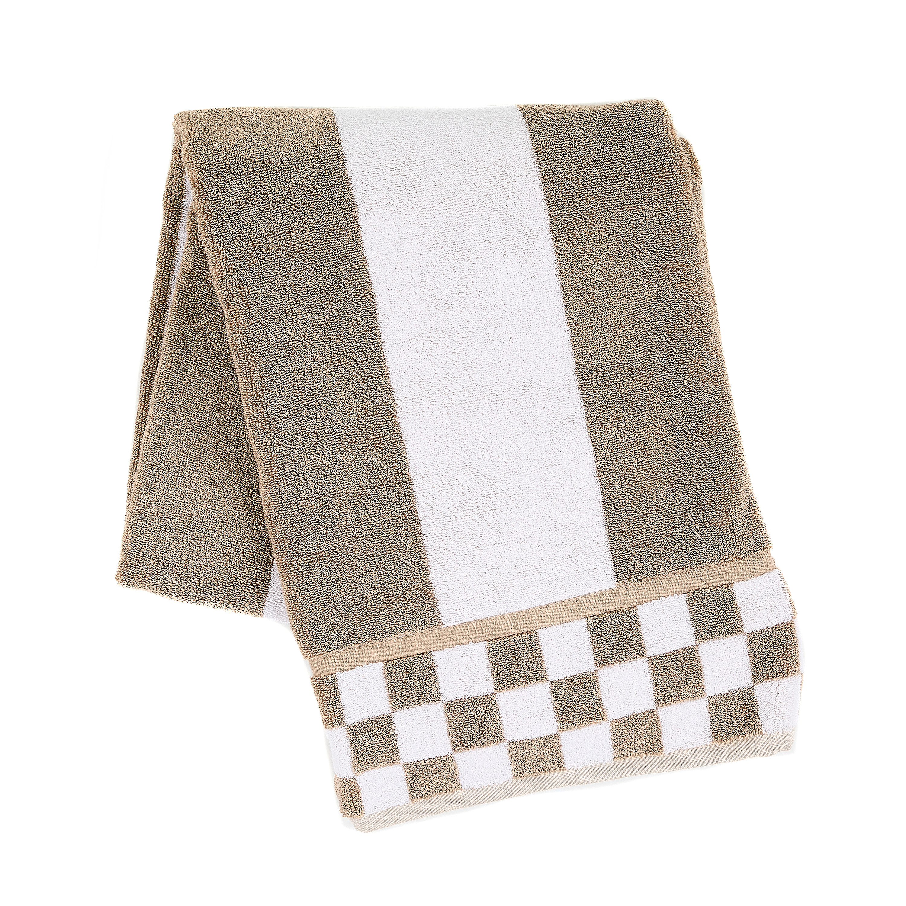 MacKenzie-Childs Mocha Stripe Bath Towel | MacKenzie-Childs