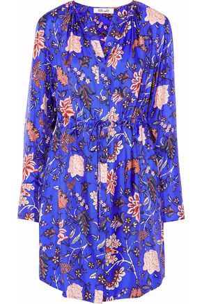 Floral-print silk-twill mini shirt dress | The Outnet (UK and Europe)
