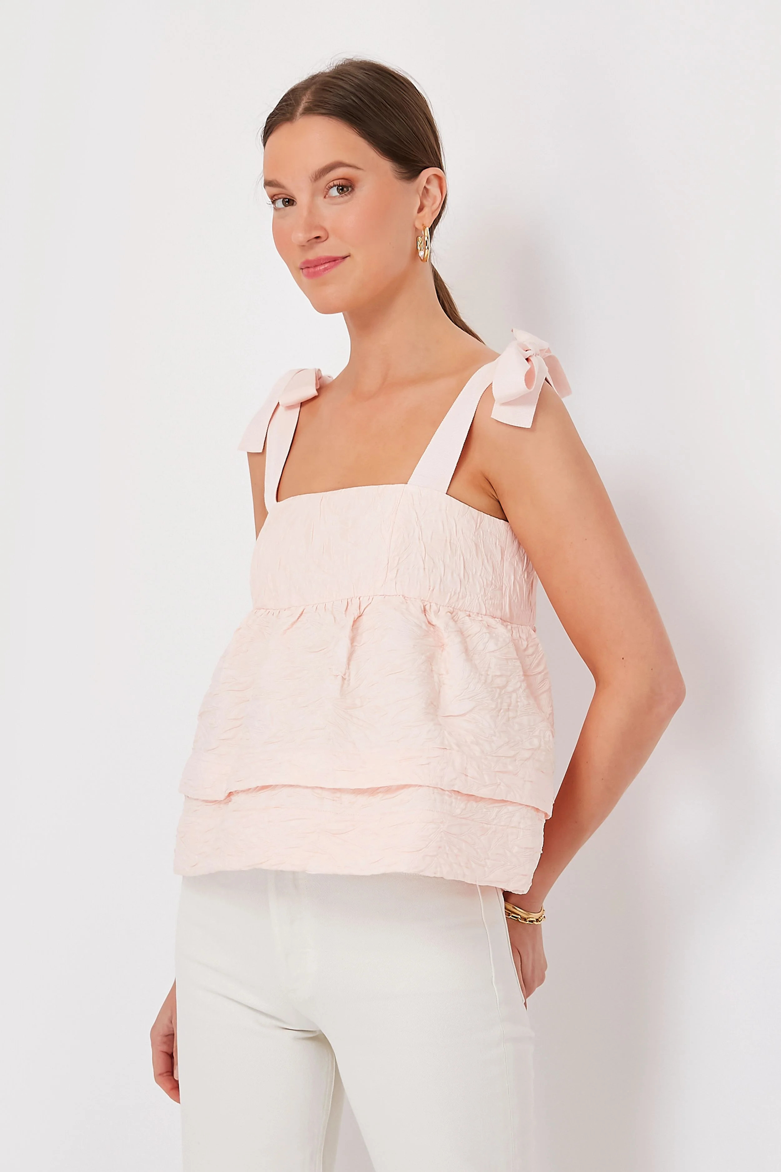 Blush Jacquard Pruett Top | Tuckernuck (US)