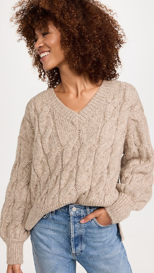 Abrielle Cable Knit Pullover | Shopbop