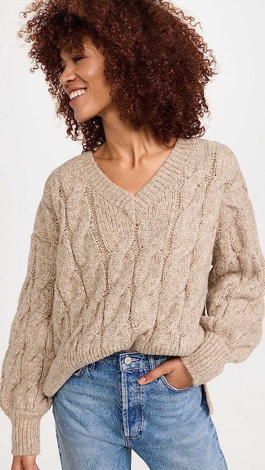 Abrielle Cable Knit Pullover | Shopbop