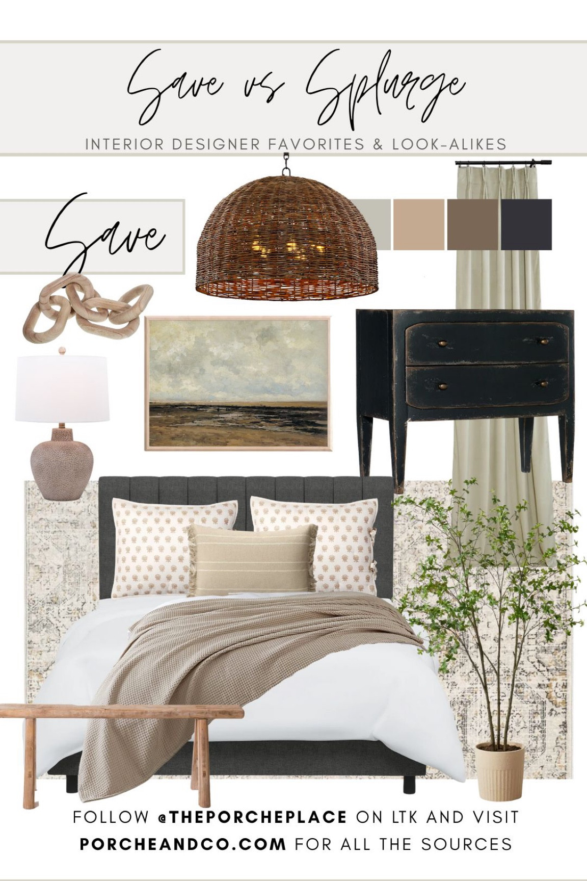 Save vs splurge
Modern classic transitional bedroom
Moody bedroom 
#LTK home

#LTKstyletip #LTKFind #LTKhome