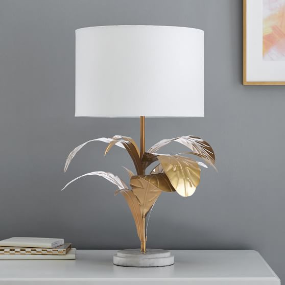 Palm Leaf Table Lamp | Pottery Barn Teen