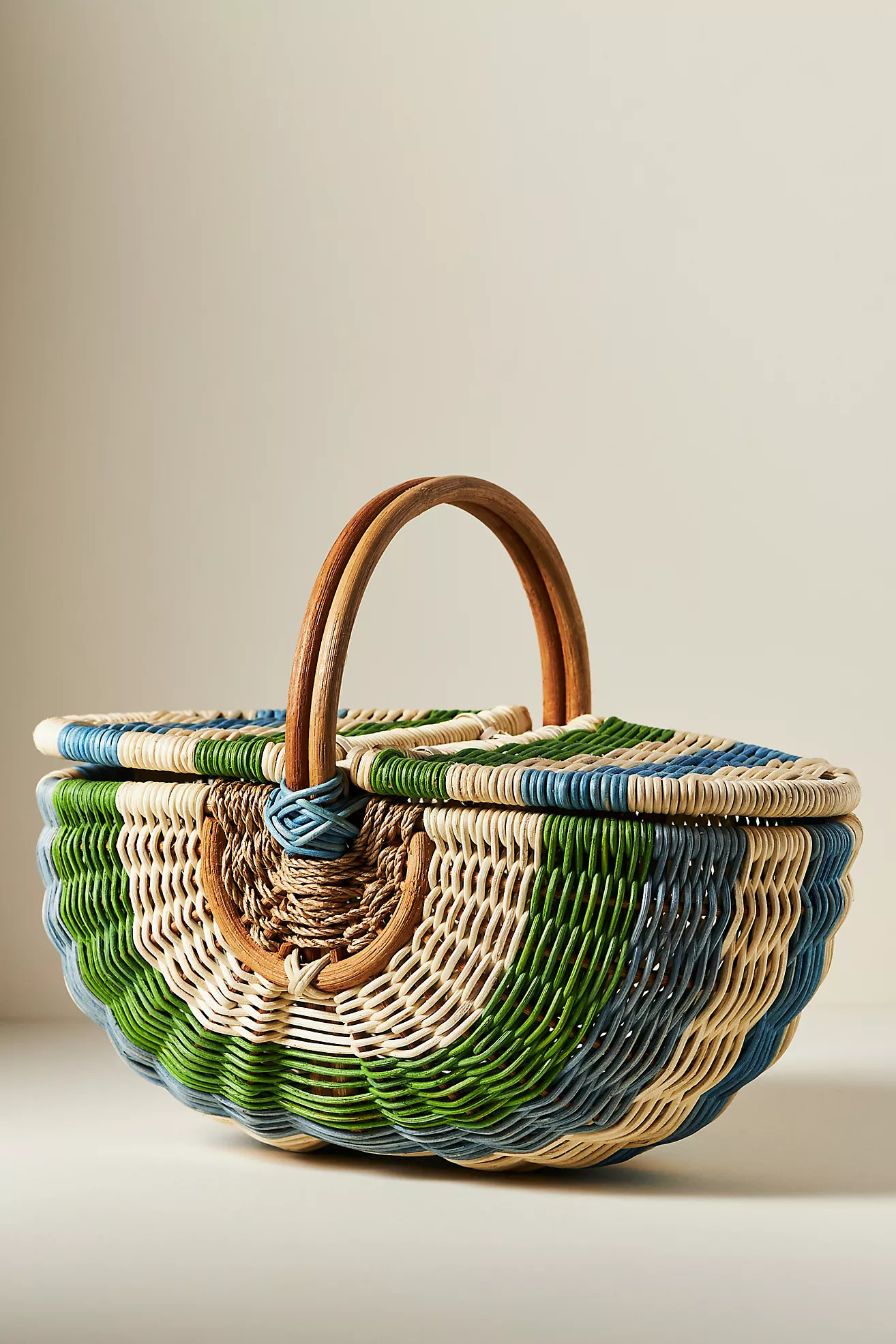 Nina Handwoven Picnic Basket | Anthropologie (US)