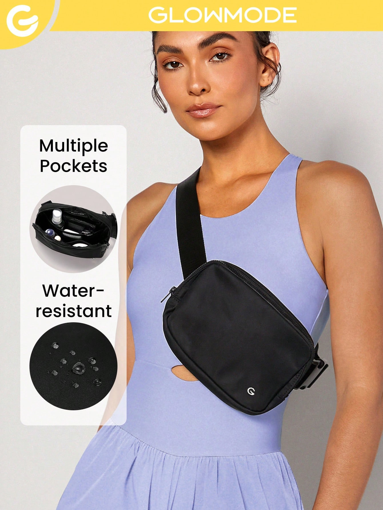 GLOWMODE Tiny Titan Water-Resistant Belt Bag | SHEIN