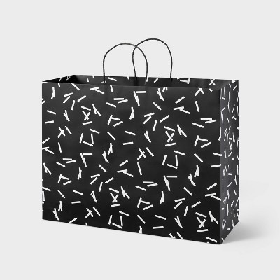 Large Confetti Gift Bag Black/White - Spritz™ | Target