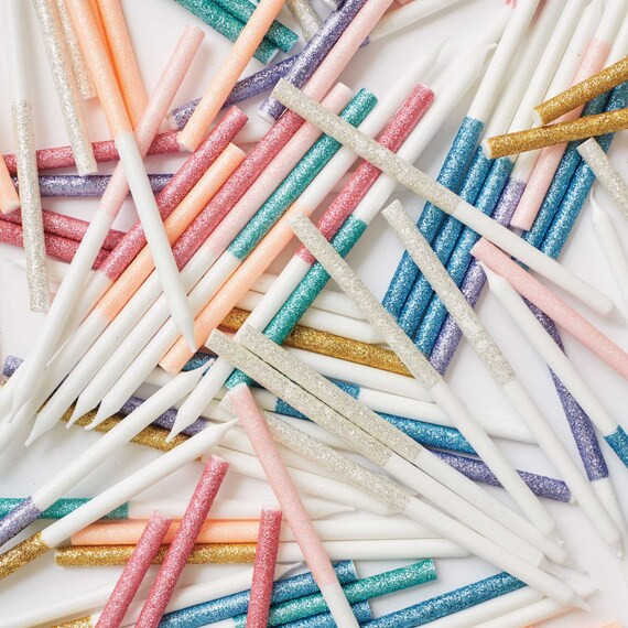 Birthday Candles Glitter Dipped Cake Candles 6 | Etsy | Etsy (US)