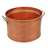HomeRoots Galvanized Farmhouse Style Tub, Copper | Amazon (US)