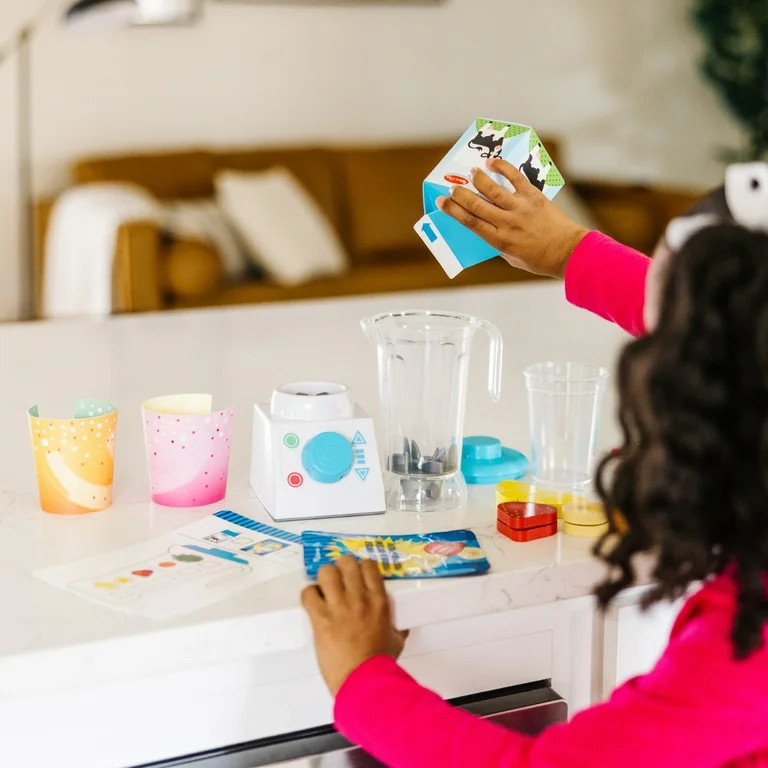Melissa & Doug Wooden Smoothie Maker Blender 22-Piece Play Food Set | Walmart (US)