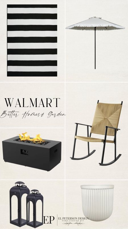 @walmart #WalmartPartner #walmarthome
Area rug
Umbrella
Rocking chair 
Fire pit 
Lantern 
Planter 

#LTKfindsunder50 #LTKhome #LTKfindsunder100