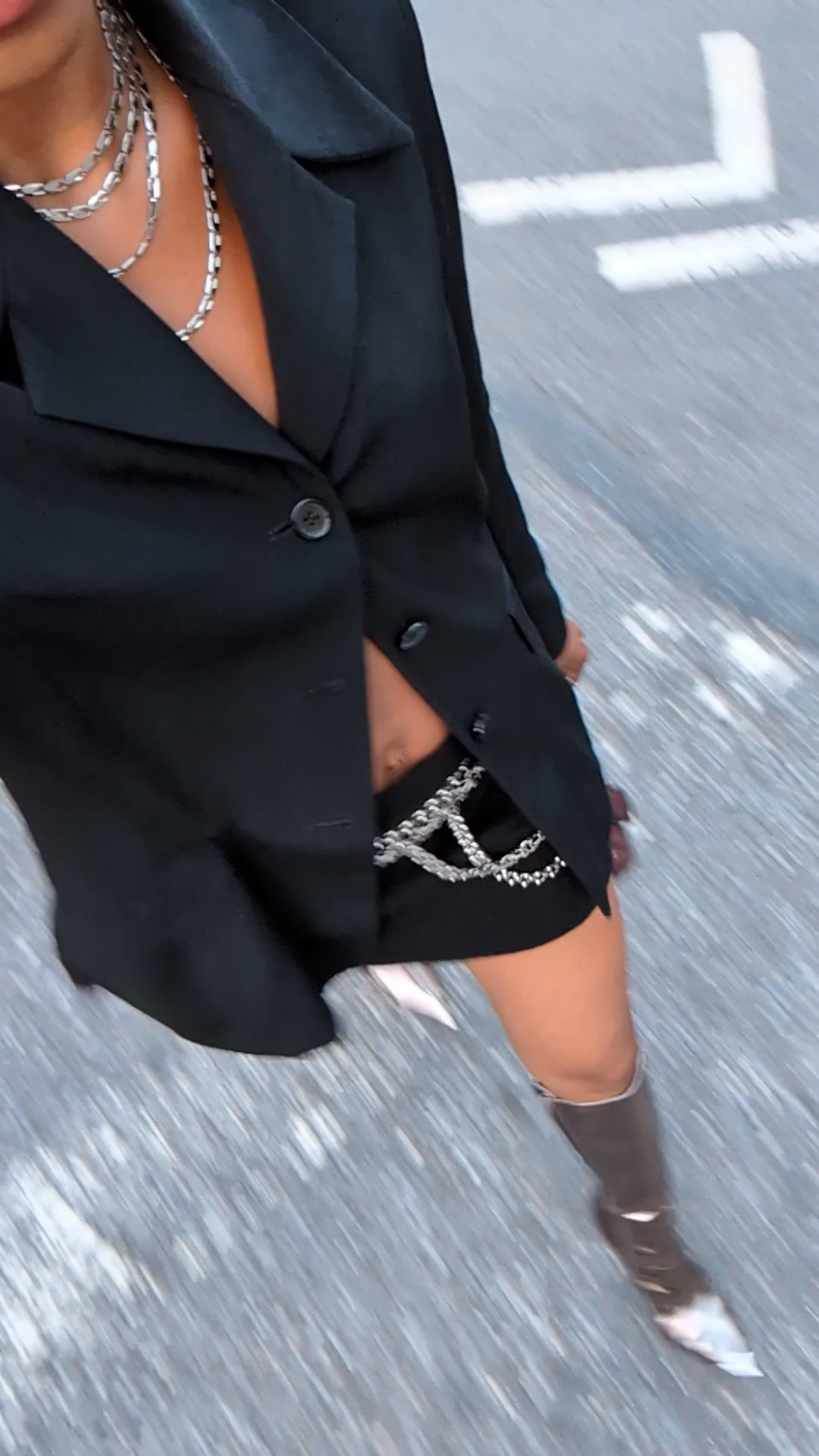 Black Blazer and Mini skirt look — NYC street style 

Chain belt & necklaces by @LapoLounge 

#LTKSeasonal #LTKStyleTip #LTKWorkwear