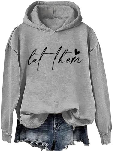 HeMuoMiu Let Them Hoodie,Let Them Sweatshirt For Women,Let Them Sweatshirt,Let Them Shirt Grey | Amazon (US)