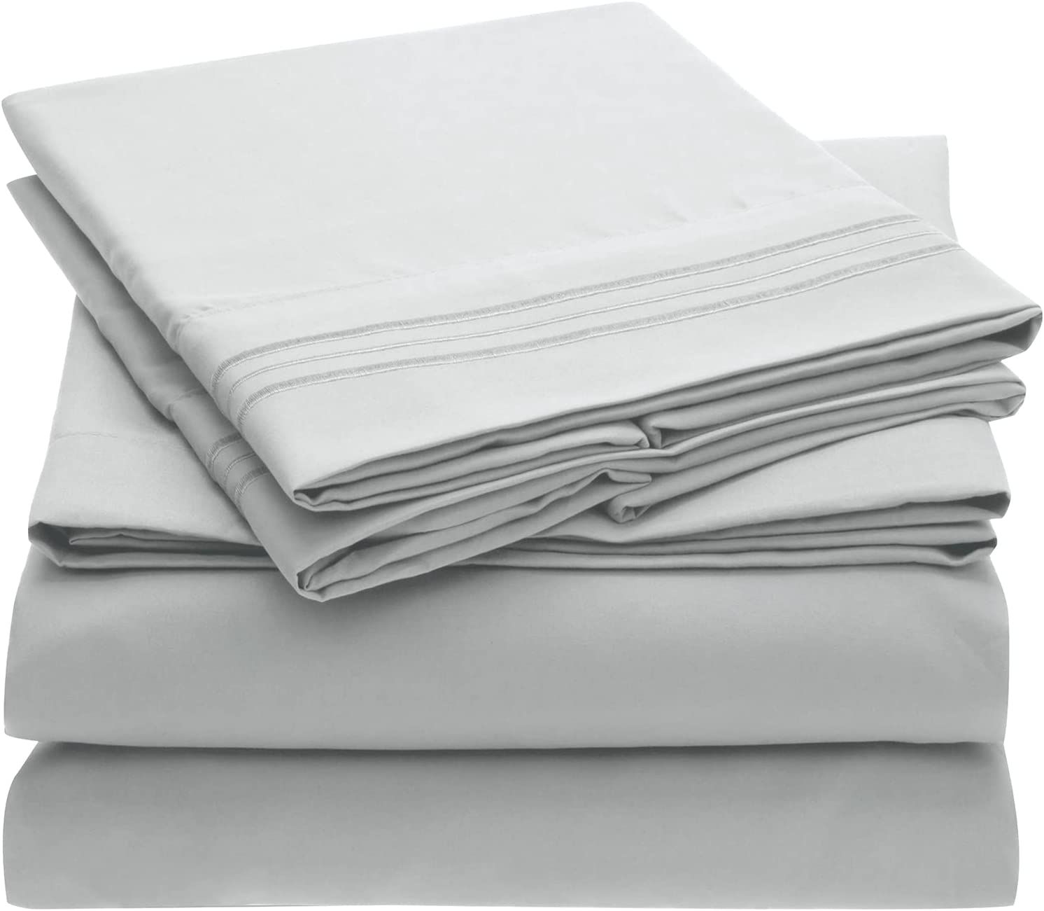 Mellanni King Size Sheet Set - Hotel Luxury 1800 Bedding Sheets & Pillowcases - Extra Soft Coolin... | Amazon (US)