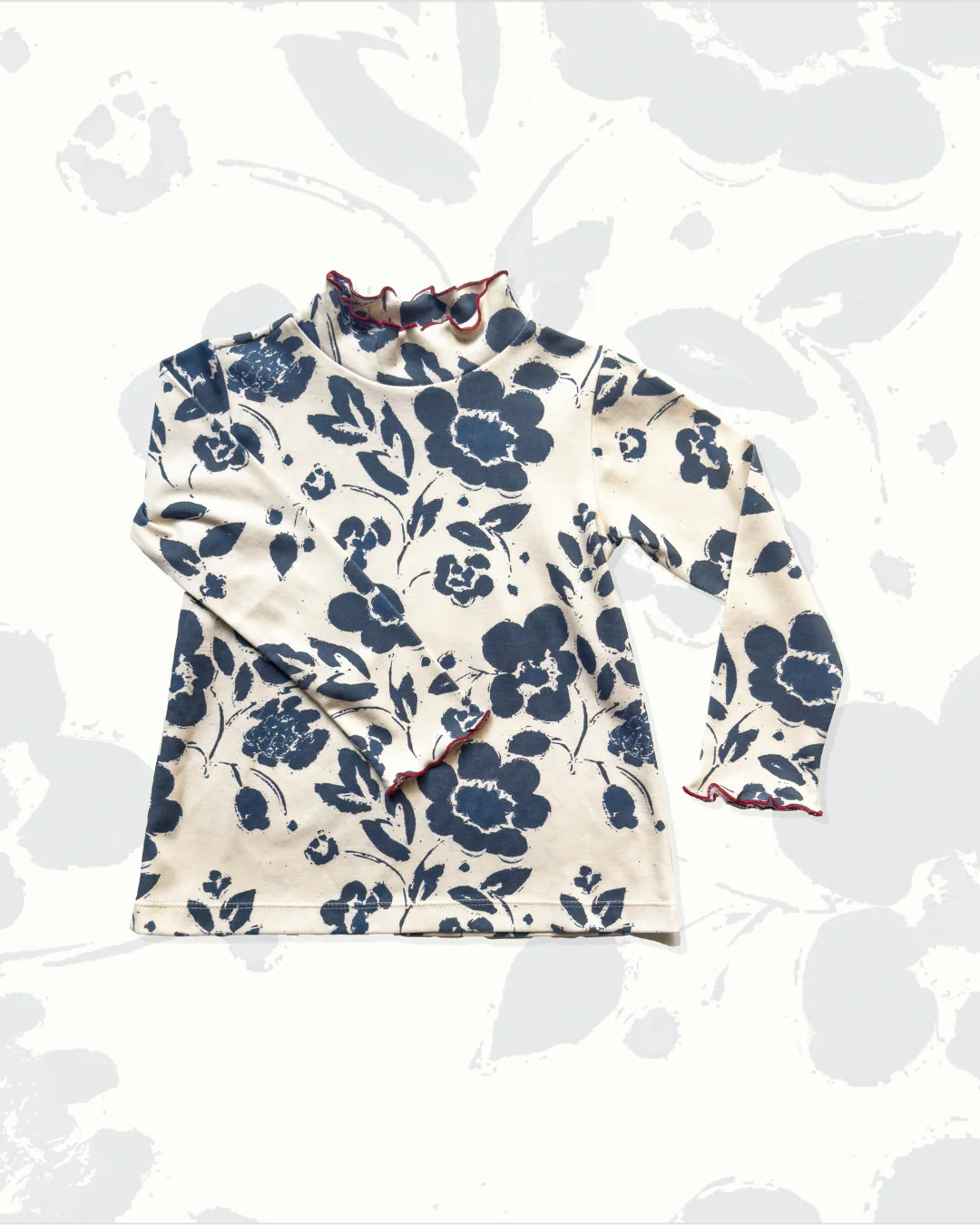 Evelyn Turtleneck in Dot Stripe and Shelby Navy | Sun House Children's