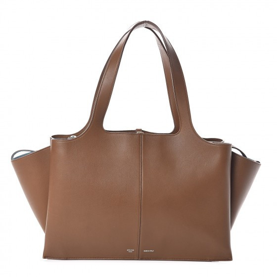 Calfskin Medium Tri-Fold Bag Taupe | Fashionphile