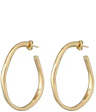 UNOde50 Ohmmm Sculptural Hoop Earrings - Gold | Dillard's