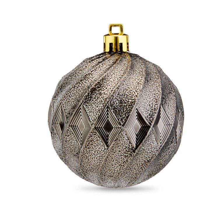 Holiday Time Shatterproof Christmas Ornaments, Copper and Gunmetal, 50 Count - Walmart.com | Walmart (US)