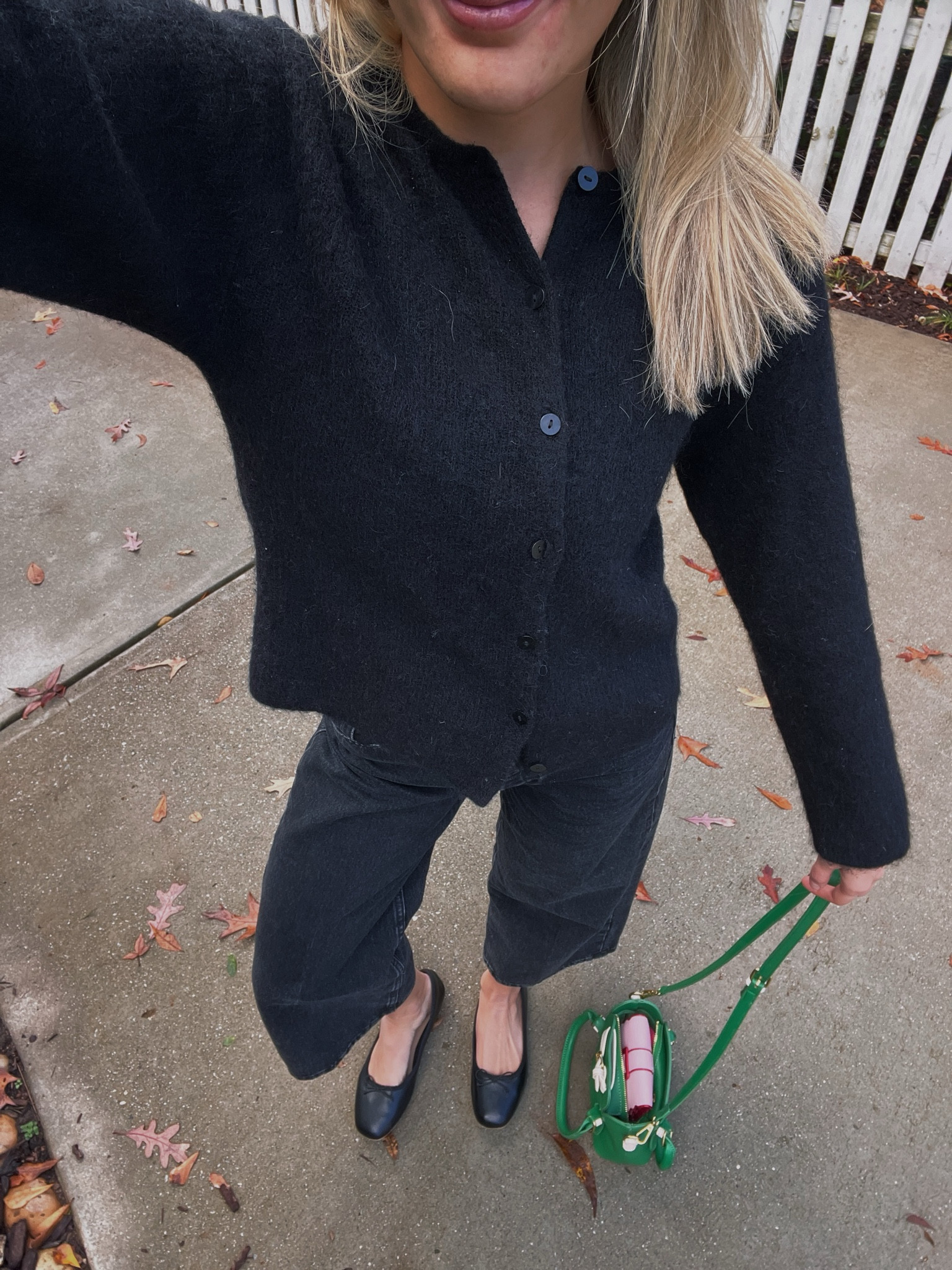 Black cardigan outfit with black jeans 🖤 purse is old from Anthro! 

#LTKCyberWeek #LTKSeasonal #LTKsalealert