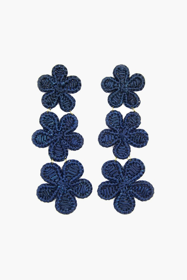 Navy Rattan Earrings | ASHA | Tuckernuck (US)