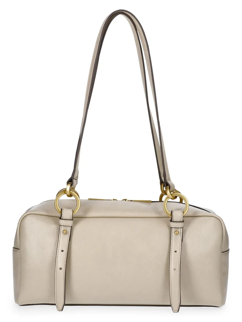 Scoop Women's Faux Leather Top Handle Shoulder Bag, Almond Biscuit | Walmart (US)